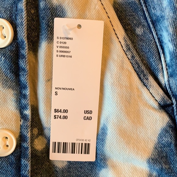 Urban Outfitters Bleach Polly Bleached Denim Skirt - Picture 6 of 7